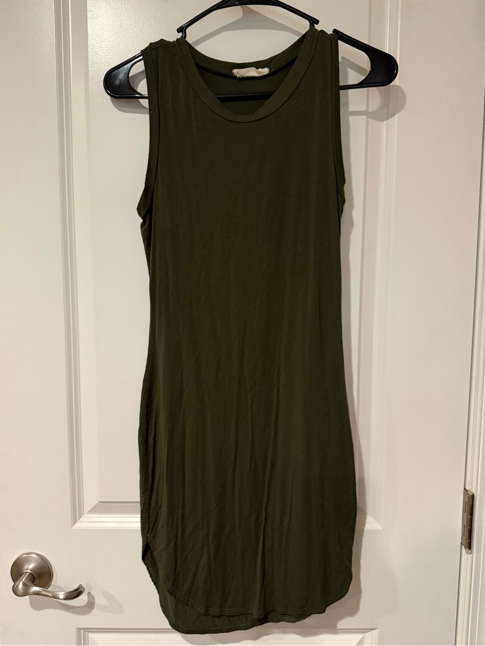 Poetry Olive Green Sleeveless Tank Dress